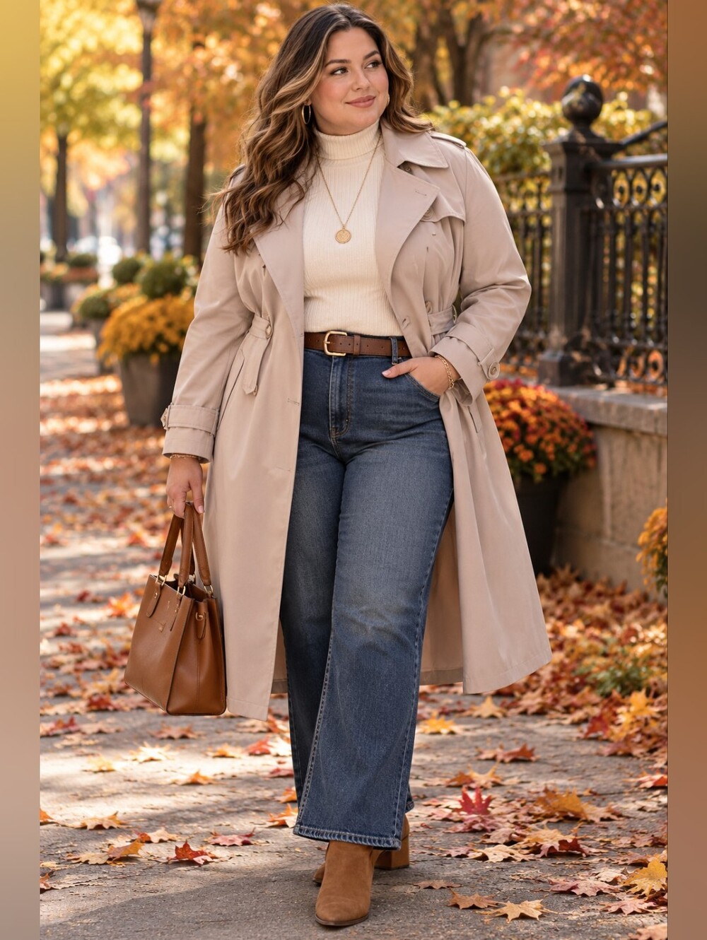Additon Elle Women's Trench Coat in Light Taupe